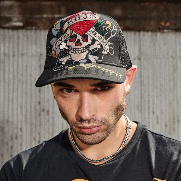 Rhinestone LKS Skull Hat - Image 2