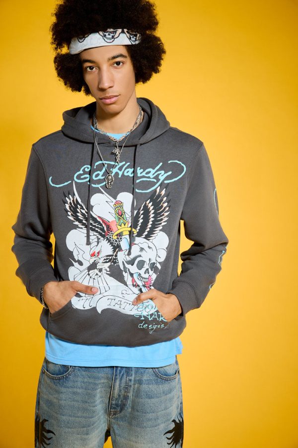 77 Eagle Fleece Pullover Hoodie - Image 2