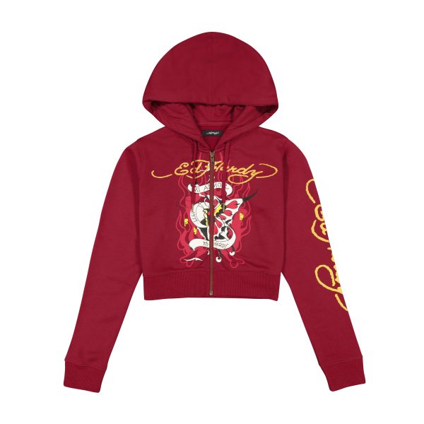 Amor Butterfly Cropped Hoodie