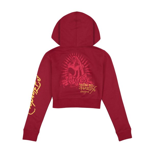 Amor Butterfly Cropped Hoodie - Image 2
