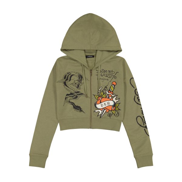 Dragon Dagger Zip Front Hoodie