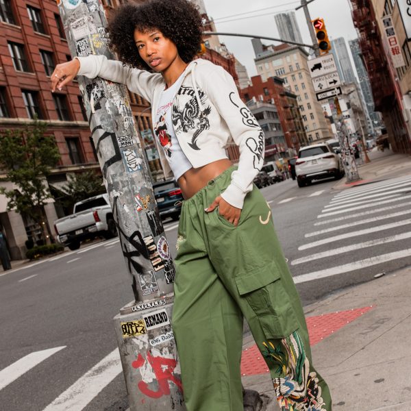 Peacock Poplin Cargo Pants - Image 2