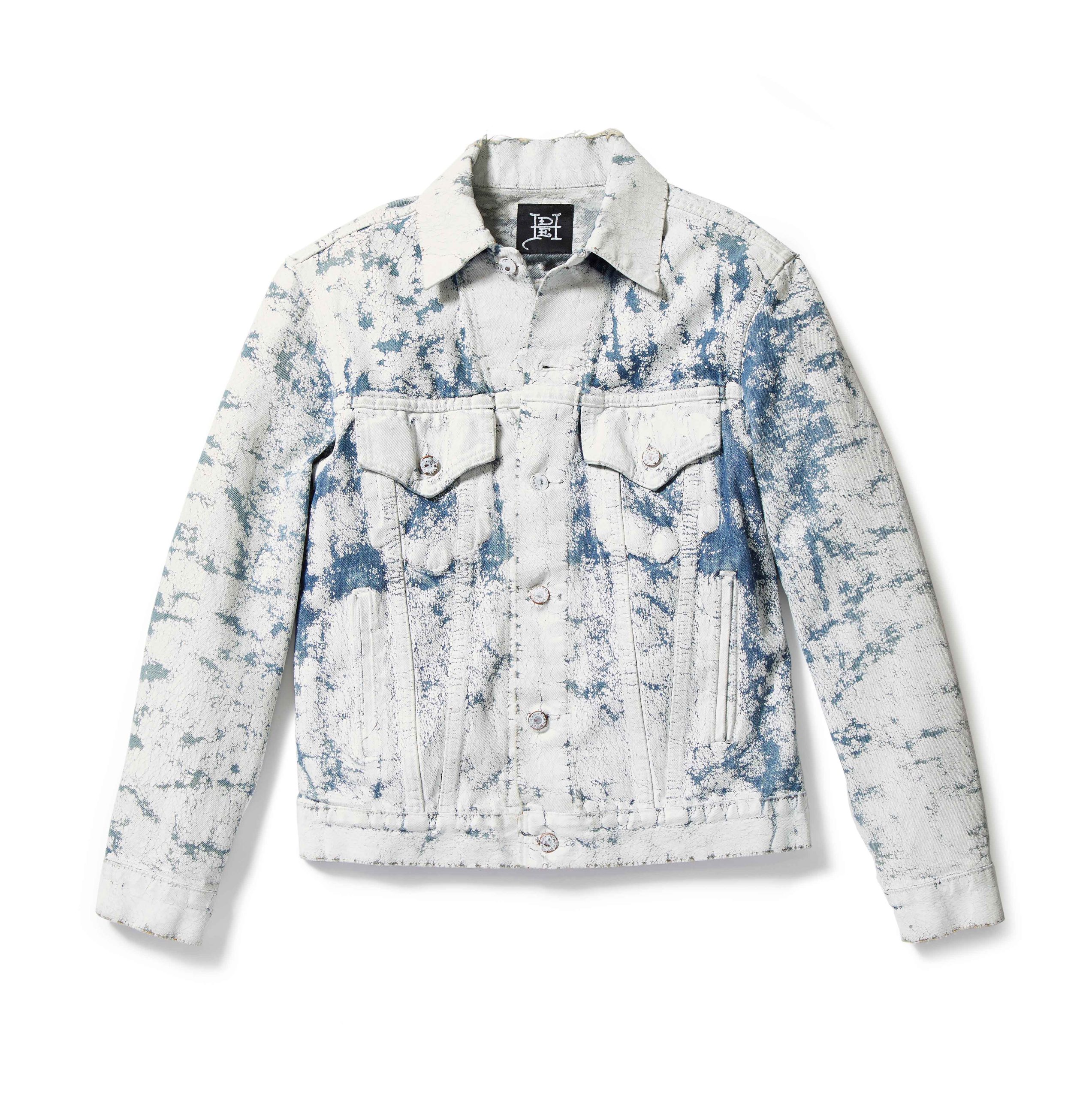Skull Dagger Painted Denim Jacket - Image 2