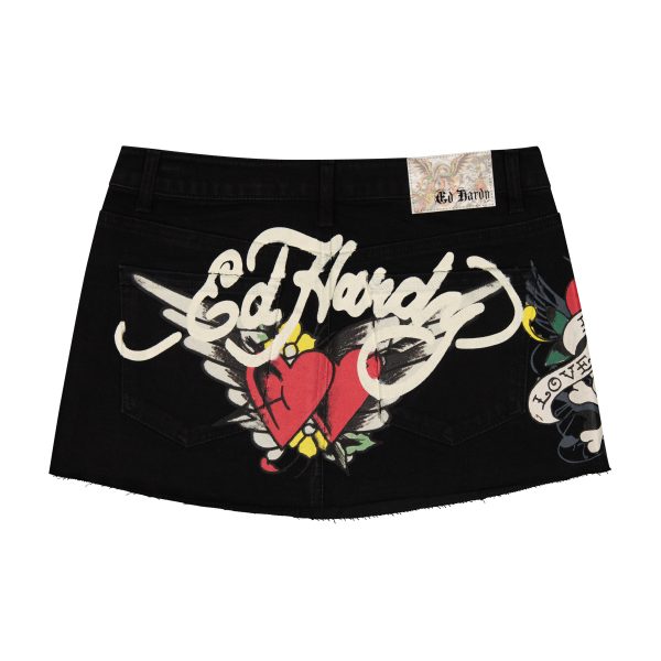 LKS Skull Denim Skirt - Image 2